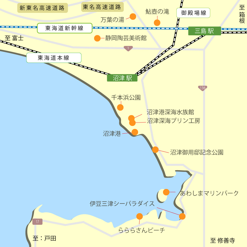 沼津観光マップ